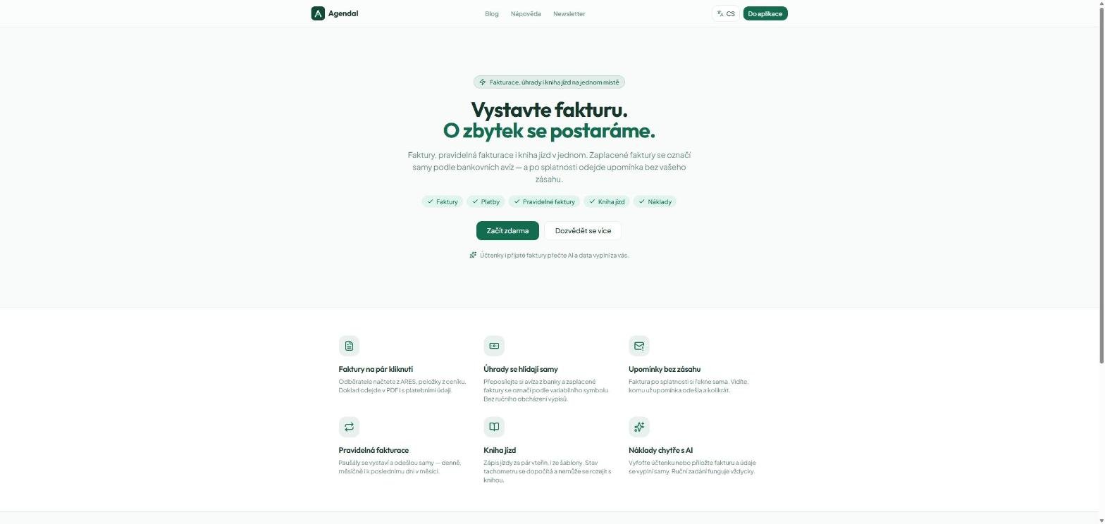 Agendal – fakturace a kniha jízd